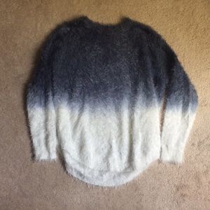 Ombré fuzzy sweater